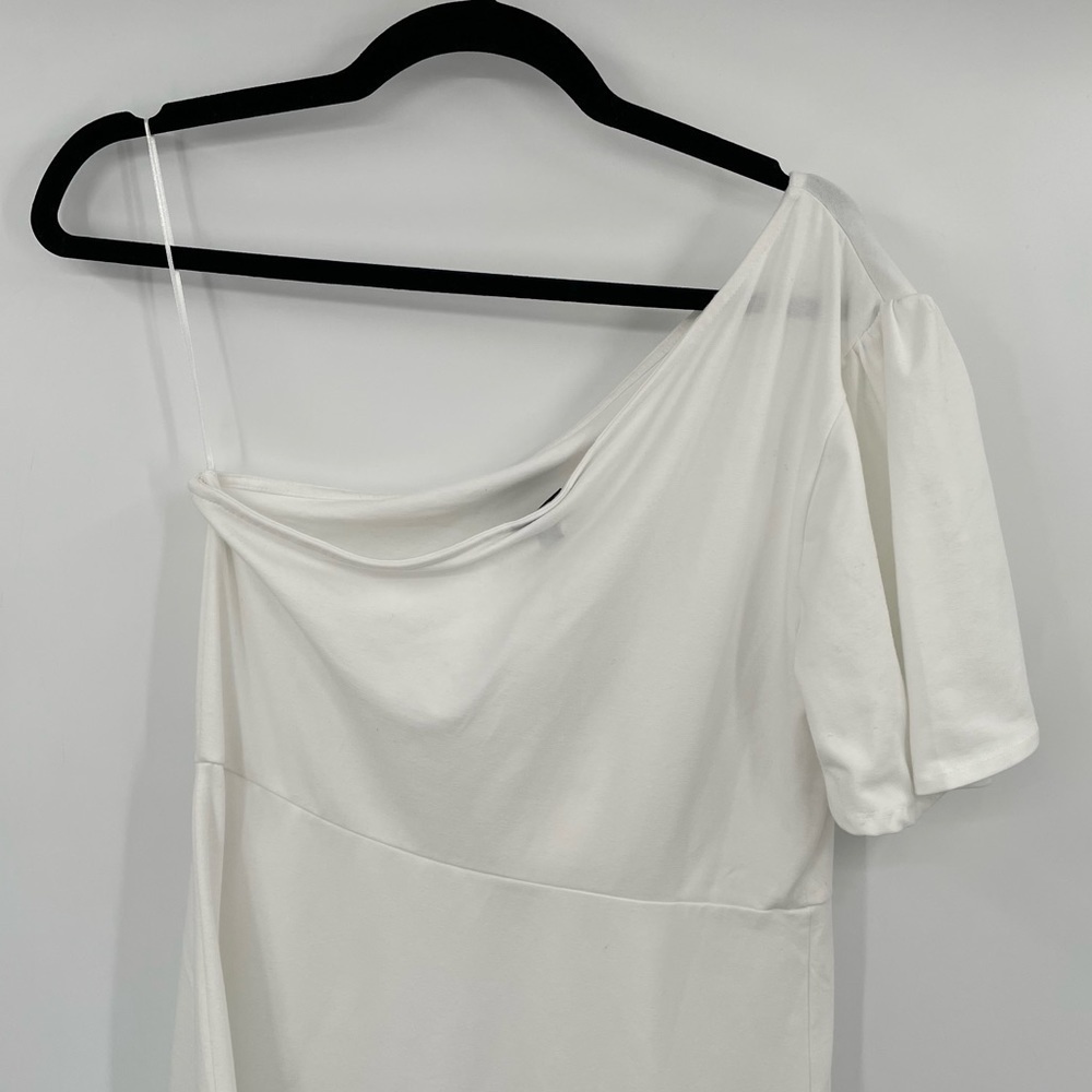 NEW! Who What Wear White One Shoulder Dress - Picture 6 of 8